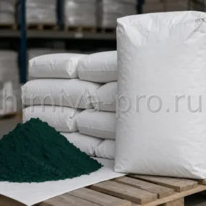 Тёмно-зелёный фталоцианиновый пигмент PG7 в мешках для лакокрасочных покрытий и мастербатчей пластиков