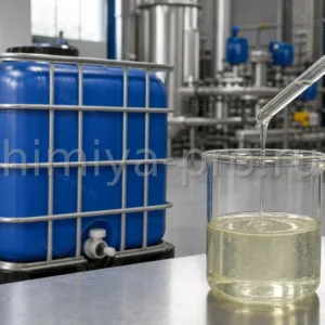 Вязкая жидкость натриевого силиката в IBC-контейнере и пробирке, водный раствор для строительных и гидроизоляционных смесей