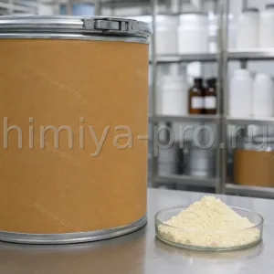 Светлый порошок трифенилфосфоротионата в промышленной таре для специального органического синтеза и химии