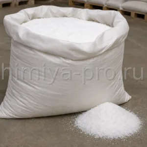 Белый кристаллический порошок цинка сернокислого 7-водного в мешке 25 кг на складе химической продукции