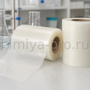 Полупрозрачная саморастягивающаяся лабораторная плёнка Parafilm M в рулонах для герметизации пробирок и колб.