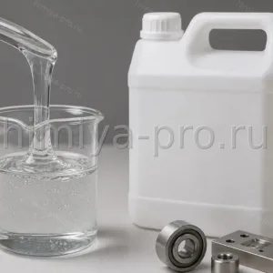 Прозрачное силиконовое масло полидиметилсилоксан 600 сСт в канистре для демпфирования, смазки форм и пеногасителей