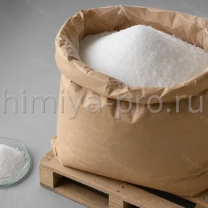 Белые кристаллы фумаровой кислоты в мешке 25 кг — дикарбоновая кислота для пищевой и полимерной отрасли