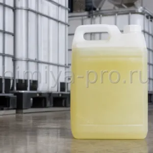 Светло-жёлтая жидкость концентрата CMIT/MIT 14% в канистре, биоцид для водных красок и промышленных систем