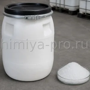 Белый гранулированный сульфат цинка гептагидрат в промышленной бочке, кристаллы ZnSO4·7H2O для химпроизводства