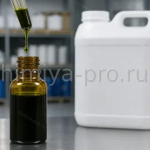 Тёмно-зелёное вязкое масло таману CAS 223747-87-3 в тёмном флаконе, канистра для фармацевтического и косметического сырья