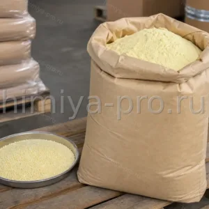 Дисульфид бензотиазол-2-ила и 2-меркаптобензотиазол: светло-жёлтый порошок в мешке для вулканизации каучука