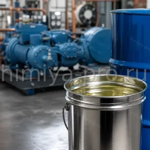 Прозрачное синтетическое компрессорное масло ПАГ-270 в ёмкости и бочке — смазка для холодильных компрессоров