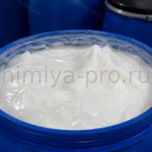 Белая паста лауретсульфата натрия 70% в открытой бочке — концентрированный анионный ПАВ для производства шампуней