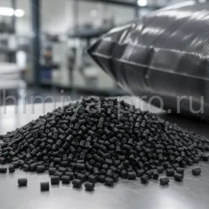 Чёрные стеклонаполненные гранулы ПБТ 110G30 BK на лотке — композиция для разъёмов и корпусных деталей электротехники