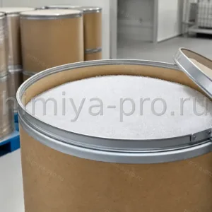 Таурин фармакопейного качества по JP 17, CAS 107-35-7: белый кристаллический порошок в промышленном барабане на складе