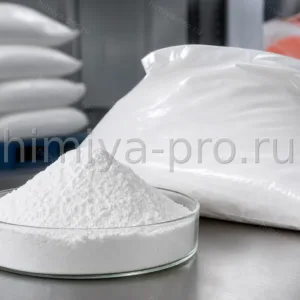 Белый порошок пищевого триполифосфата E451(I) Na₅P₃O₁₀ в мешке — сепарант и стабилизатор для мясной промышленности