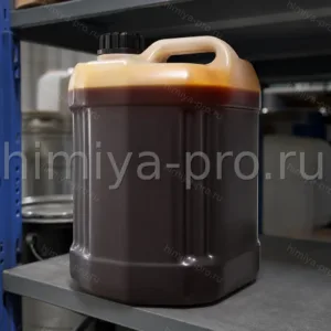 Тёмно-янтарный феналкаминный отвердитель в пластиковой таре — аминный компонент для двухкомпонентных эпоксидных смол