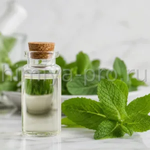 Натуральное эфирное масло мяты кудрявой без синтетики в стекле, паровая дистилляция мяты колосовой для пищевой отрасли