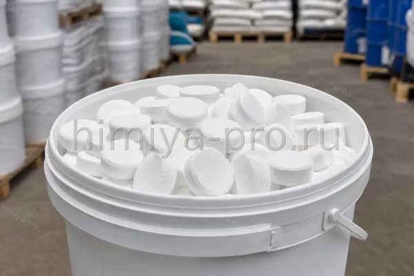 Дихлоризоцианурат натрия (ДХЦК), CAS 2893-78-9, таблетки