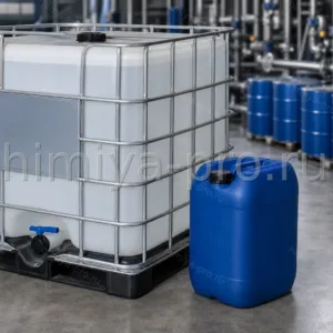 Муравьиная кислота 75% в канистре и IBC: бесцветная прозрачная жидкость CH2O2 для кожевенной, текстильной и химической промышленности.
