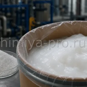 Белые кристаллы и паста оксиэтилендифосфоновой кислоты 90% для приготовления растворов водоподготовки