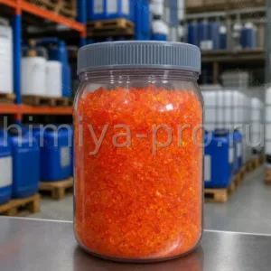 Бихромат калия K2Cr2O7 CAS 7778-50-9 в таре на складе гальваники, оранжевые кристаллы окислителя Cr(VI)