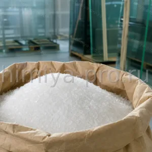 Борная кислота H3BO3 CAS 10043-35-3 в мешке на складе сырья для стекла, белые кристаллы по ГОСТ 9659-78