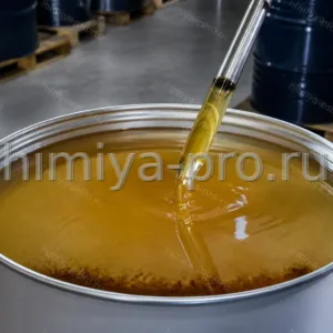 Янтарный водно-глицериновый экстракт ламинарии с лёгким осадком при отборе пробы из промышленной бочки