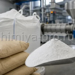 Белый порошок смолы поливинилхлорида в бумажных мешках и биг-бэге для экструзии труб, профилей и плёнок