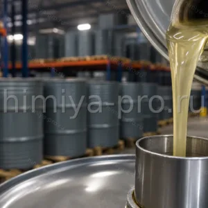 Вязкая светлая жидкость простых полиэфиров спиртов в стальных бочках для смазочных и металлообрабатывающих систем.
