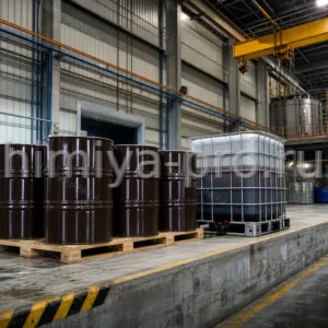 Бочки и IBC с вязкой алкилбензолсульфокислотой LABSA на рампе производства моющих средств