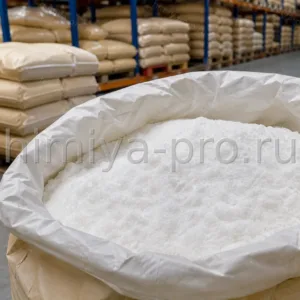 Белый кристаллический порошок аллулозы в пищевом мешке 25 кг на паллете сухого склада