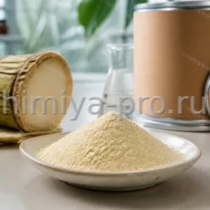 Кремовый порошок растительного экстракта бромелайна из сырья ананаса в лабораторной таре