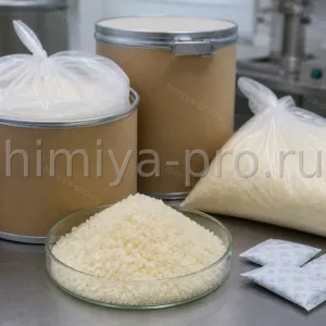 Жёлто-кремовый кристаллический порошок диосмина в барабанах с двойным пакетом на фарм-столе фасовки