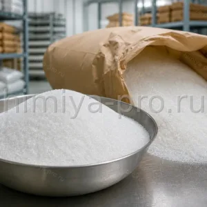 Белый кристаллический порошок изомальтулозы в мешке 25 кг на складе пищевых ингредиентов