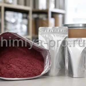 Красно-коричневый порошок экстракта клюквы в фольгированном пакете для стандартизованных проантоцианидинов