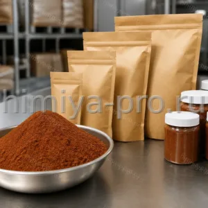 Красно-коричневый порошок красной матчи из ройбоса в мешках и банках для латте и пищевого производства