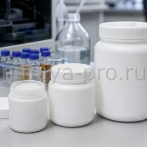 Белый кристаллический порошок натрия 1-пентансульфоната в банках для ион-парной ВЭЖХ оснований