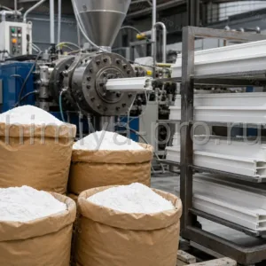 Технический белый порошок стеарата кальция марки Т в мешках у экструзии оконных профилей и труб из ПВХ