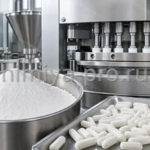 Белый гидрофобный порошок стеарата магния у таблеточного пресса как смазка для прямого прессования таблеток