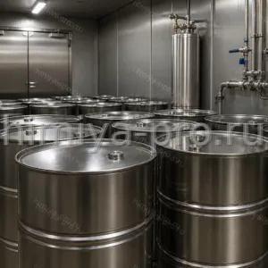 Герметичные стальные бочки акролеина под инертной атмосферой на изолированном химическом складе