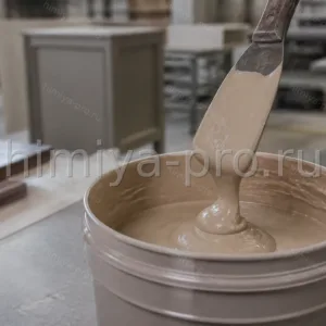 Тёплая серо-бежевая PU-паста 1902/1157 для декоративных полиуретановых эмалей мебели