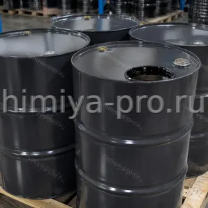 Тёмная жидкость абсорбента А-2 тяжёлой марки К в стальных бочках 200 л на паллете химического склада