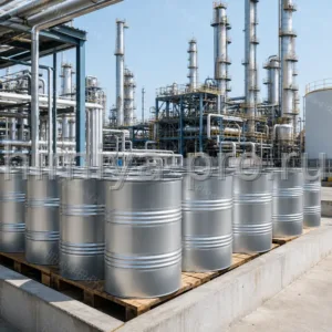 Стальные бочки бензола нефтехимического высшего сорта на обвалованной площадке ароматического производства