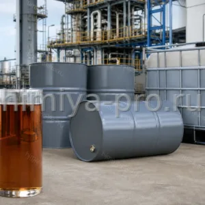 Янтарная жидкость кубового остатка винилацетата в бочках и IBC после ректификации мономера C4H6O2