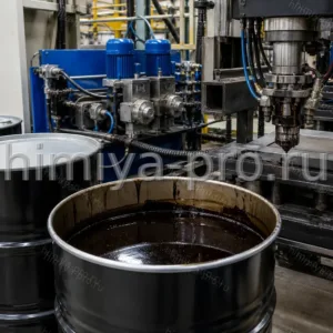 Очиститель 9791/1: тёмная промывочная жидкость в бочках для смесительных головок и пресс-форм полиуретановых линий