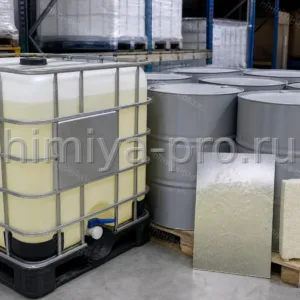 Бледно-жёлтый полиол ПП-4202-2Б-30 марки ПП-Щ в IBC и стальных бочках склада огнестойких полиуретановых покрытий