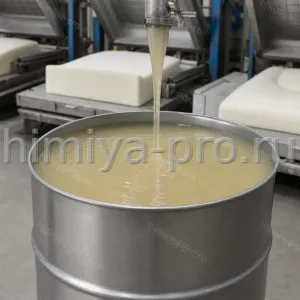 Слабо окрашенный полиол в бочке на линии заливки мягких мебельных подушек, Сибуфом О/53