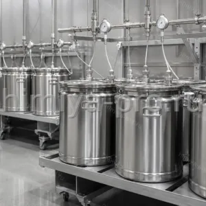 Герметичные бочки концентрированного триэтилалюминия высшего сорта с азотной обвязкой на складе катализаторов