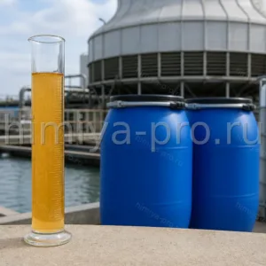Янтарный раствор полимера PQ60 в бочках и IBC на станции водоподготовки, биоцид для бассейнов и флокулянт для бумаги