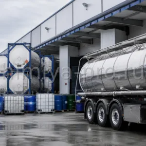 Автоцистерна и контейнеры на складе химической продукции: перевозка бочек, IBC и налива с соблюдением ADR.